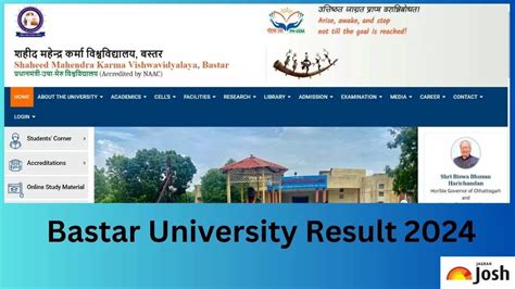 bastar university result 2024|Bastar University Result OUT at smkvbastar.ac.in: Download .